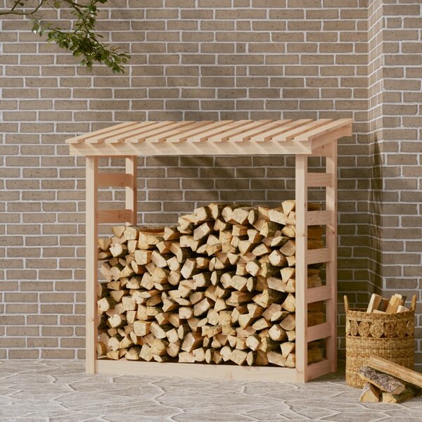 VidaXL Stalak za drva za ogrjev 108x64,5x110 cm od masivne borovine