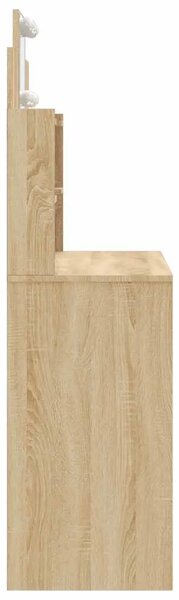 Toaletni stolić s LED svjetlima boja hrasta sonome 96x40x142 cm - sonoma hrast 1 Sonoma hrast