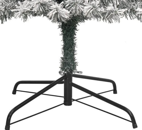 Usko božićno drvce sa stalkom i snijegom 270 cm PVC - Zelena i bijela 270 cm 1 Osnovni