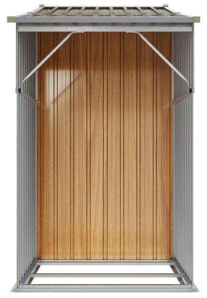 Vrtna kućica - Vrtno spremište smeđe 277 x 93 x 179 cm od pocinčanog čelika - Svjetlosmeđa 277 x 107 x 179 cm 1 Svjetlosmeđa