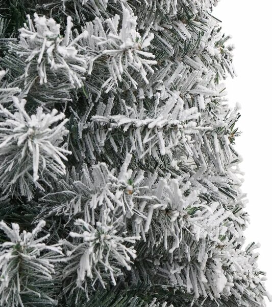 Usko božićno drvce sa stalkom i snijegom 270 cm PVC - Zelena i bijela 270 cm 1 Osnovni