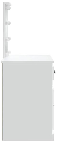 Toaletni stolić s LED svjetlima bijeli 90 x 42 x 132 5 cm - Bijela 1 Bijela