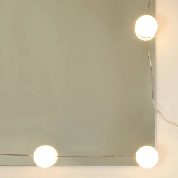 Toaletni stolić s LED svjetlima crni 60 x 40 x 140 cm - Crna 1 Crna