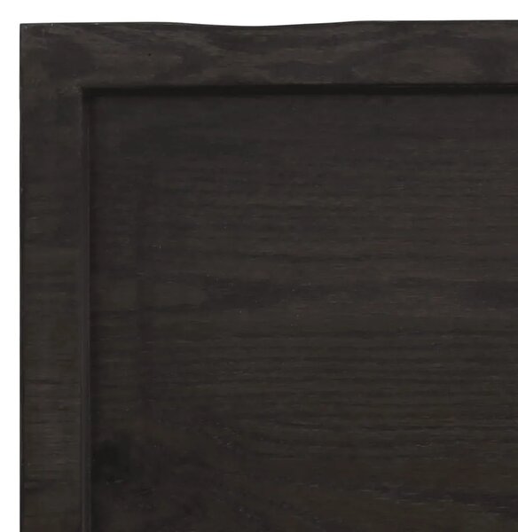 Kupaonska radna ploča tamnosmeđa 100x50x(2-6) cm tretirano drvo - Tamno smeđa 100 x 50 x 6 cm Tamno smeđa 100 x 50 x 6 cm
