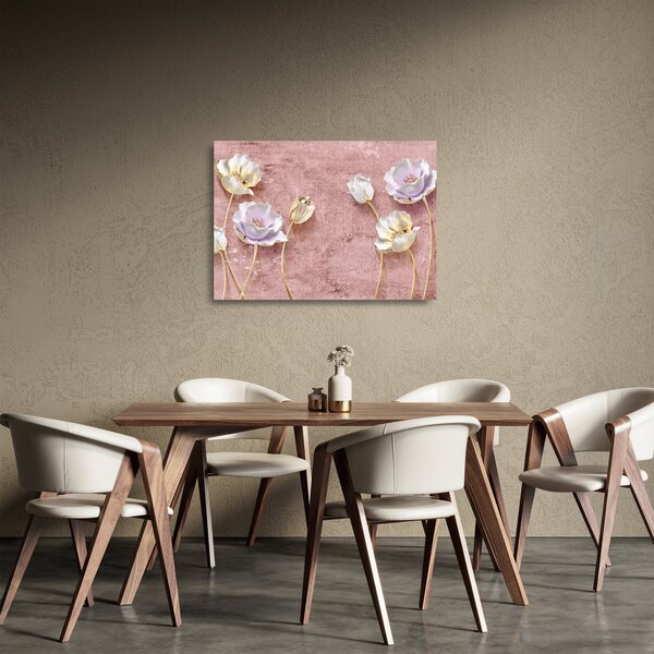 Staklena slika cvijeća (70x50 cm)