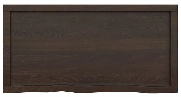 Kupaonska radna ploča tamnosmeđa 100x50x(2-6) cm tretirano drvo - Tamno smeđa 100 x 50 x 6 cm Tamno smeđa 100 x 50 x 6 cm