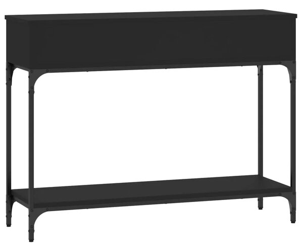Konzolni stol crni 100 x 30 5 x 75 cm od konstruiranog drva - Crna 1 Crna