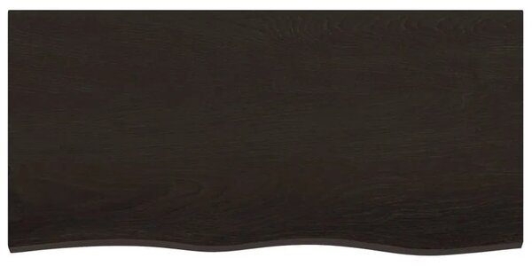 Kupaonska radna ploča tamnosmeđa 100x50x(2-6) cm tretirano drvo - Tamno smeđa 100 x 50 x 6 cm Tamno smeđa 100 x 50 x 6 cm