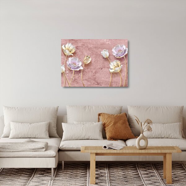 Staklena slika cvijeća (70x50 cm)