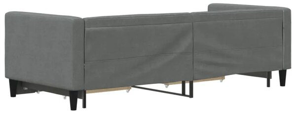 Dnevni krevet na razvlačenje i ladice tamnosivi 80x200 cm - Tamno siva 80 x 200 cm s krevetom na izvlačenje i ladicom Tamno siva