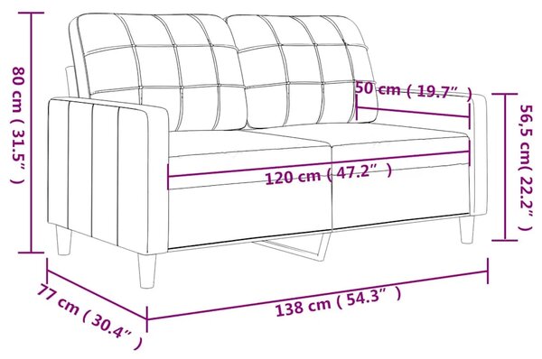 Dvosjed od tkanine crvena boja vina 120 cm - boja crnog vina 120 cm Boja crnog vina 120 cm