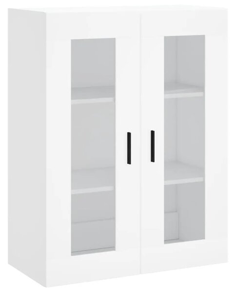 Visoka komoda bijela 69 5x34x180 cm konstruirano drvo - Bijela 1 1 vrata 3 ladice Bijela