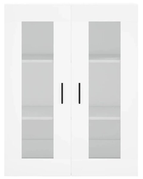 Visoka komoda bijela 69 5x34x180 cm konstruirano drvo - Bijela 1 1 vrata 3 ladice Bijela