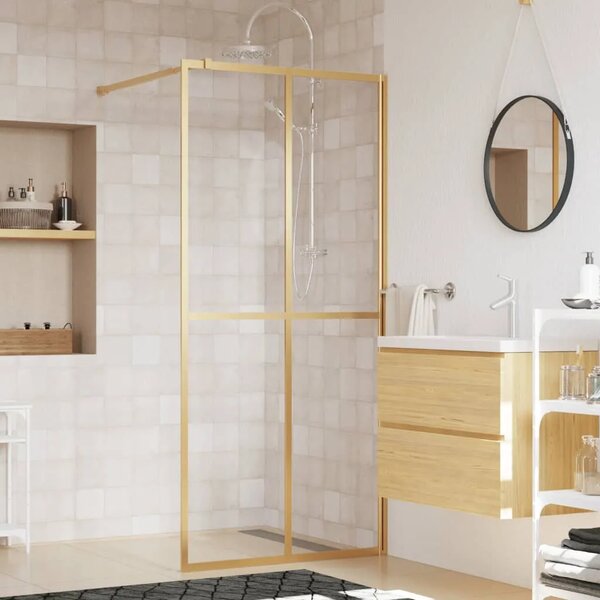 Stijenka za walk-in tuš sa staklom ESG zlatna 90 x 195 cm - Zlatno 90 x 195 cm Zlatno 90 x 195 cm
