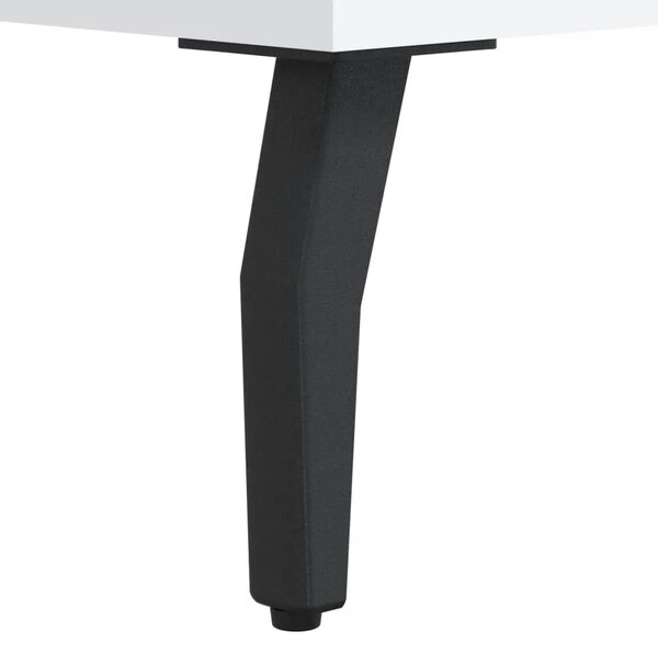 Visoka komoda bijela 69 5x34x180 cm konstruirano drvo - Bijela 1 1 vrata 3 ladice Bijela