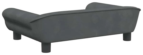 Krevet za pse tamnosivi 70 x 48 x 22 cm baršunasti - Tamno siva 70 x 48 x 22 cm Tamno siva 70 x 48 x 22 cm