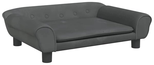 Krevet za pse tamnosivi 70 x 48 x 22 cm baršunasti - Tamno siva 70 x 48 x 22 cm Tamno siva 70 x 48 x 22 cm