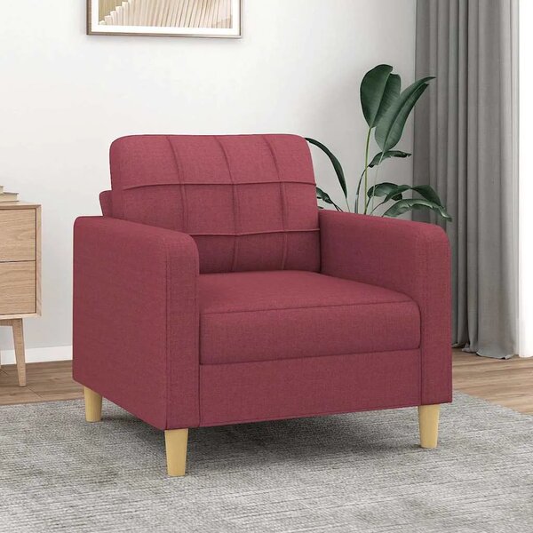 Fotelja crvena boja vina 60 cm od tkanine - boja crnog vina 60 cm Boja crnog vina 60 cm