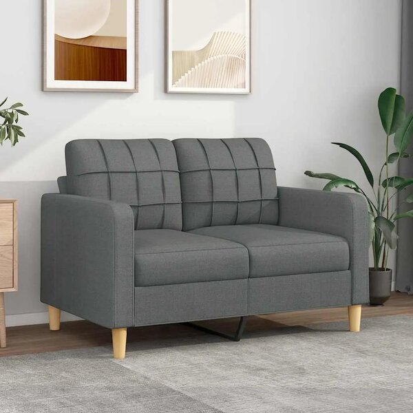 Dvosjed od tkanine tamnosivi 120 cm - Tamno siva 120 cm Tamno siva 120 cm