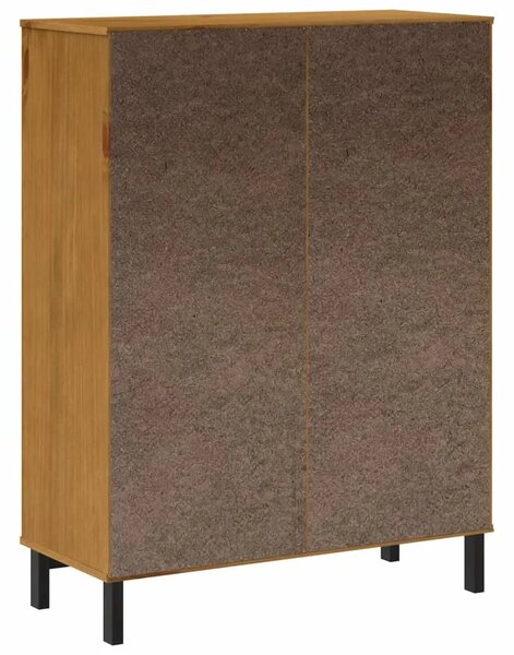Visoka komoda sa staklenim vratima FLAM 92x40x122 5 cm borovina