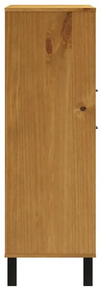 Visoka komoda sa staklenim vratima FLAM 92x40x122 5 cm borovina