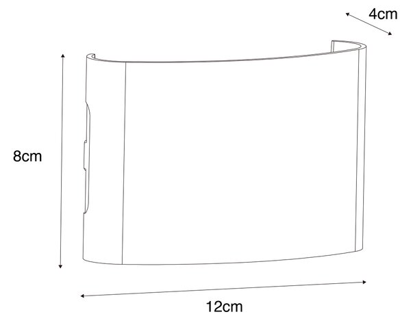 Vanjska zidna lampa tamno siva s LED 4 svjetla IP54 - Silly