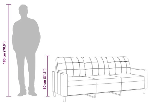 Trosjed od tkanine tamnosivi 180 cm - Tamno siva 180 cm Tamno siva 180 cm