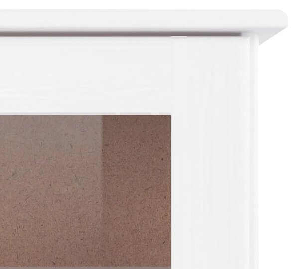 Staklena vitrina ALTA bijela 77x35x186 5 cm od masivne borovine - Bijela 1 Bijela