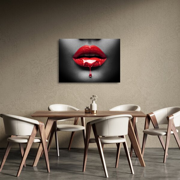 Staklena slika ženskih usana (70x50 cm)