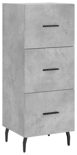 Visoka komoda siva betona 34 5x34x180 cm od konstruiranog drva - Beton siva 1 3 ladice Beton siva