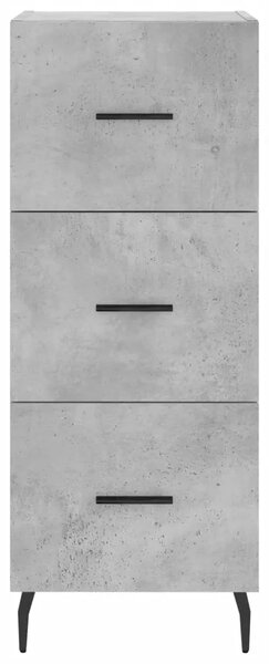 Visoka komoda siva betona 34 5x34x180 cm od konstruiranog drva - Beton siva 1 3 ladice Beton siva