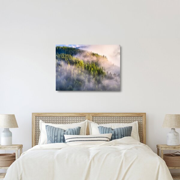 Staklena slika planinskog krajolika (70x50 cm)