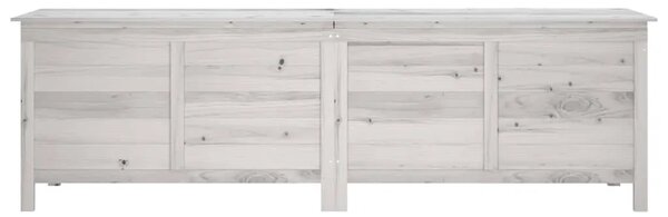 Vrtna kutija za pohranu bijela 198 5x50x56 5cm masivna jelovina - Bijela 198.5 x 50 x 56.5 cm Bijela 198.5 x 50 x 56.5 cm