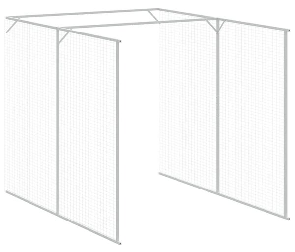 Kućica za pse s igralištem antracit 165 x 455 x 181 cm čelična - Antracit 165 x 455 x 181 cm Antracit 165 x 455 x 181 cm