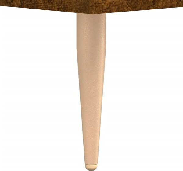 Visoka komoda dimljeni hrast 34 5x34x180cm konstruiranog drva - Dimljeni hrast 1 1 staklena vrata Dimljeni hrast