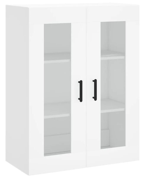 Visoka komoda bijela 69 5x34x180 cm konstruirano drvo - Bijela 1 2 drvena vrata Bijela