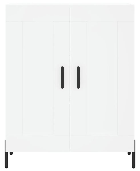 Visoka komoda bijela 69 5x34x180 cm konstruirano drvo - Bijela 1 2 drvena vrata Bijela