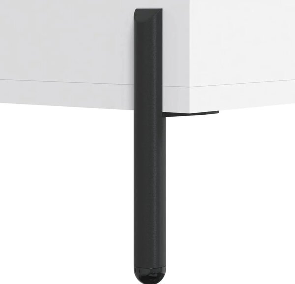 Visoka komoda bijela 69 5x34x180 cm konstruirano drvo - Bijela 1 2 drvena vrata Bijela