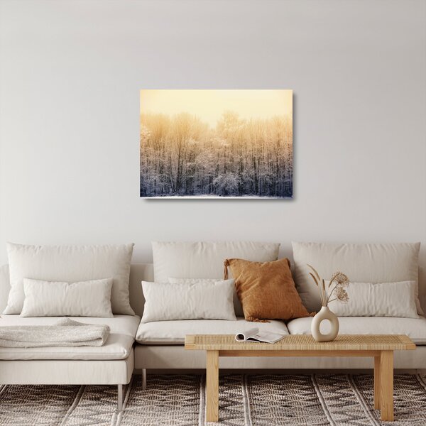 Staklena slika zaleđene šume (70x50 cm)