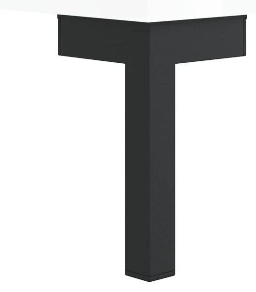 Komoda sjajna bijela 69 5x34x90 cm od konstruiranog drva - Visoko sjajno bijela 1 Visoko sjajno bijela