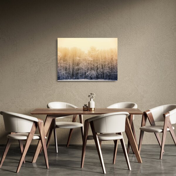 Staklena slika zaleđene šume (70x50 cm)