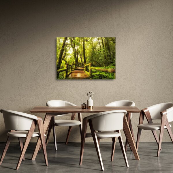 Staklena slika džungle i mahovine (70x50 cm)