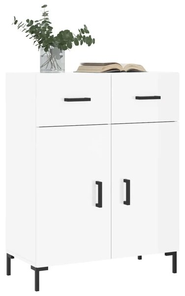 Komoda sjajna bijela 69 5x34x90 cm od konstruiranog drva - Visoko sjajno bijela 1 Visoko sjajno bijela