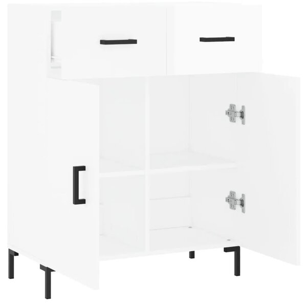 Komoda sjajna bijela 69 5x34x90 cm od konstruiranog drva - Visoko sjajno bijela 1 Visoko sjajno bijela