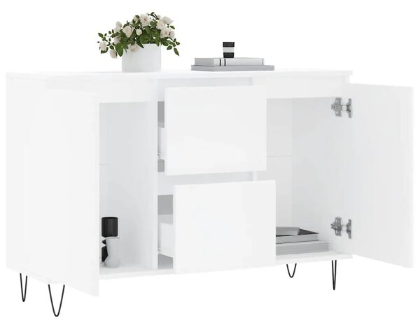 Komoda bijela 101 5x35x70 cm od konstruiranog drva - Bijela 1 Bijela