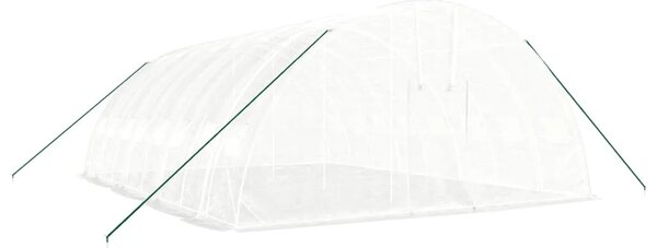 Staklenik s čeličnim okvirom bijeli 48 m² 8 x 6 x 2 85 m - Bijela 8 x 6 x 2.85 m 1 Bijela