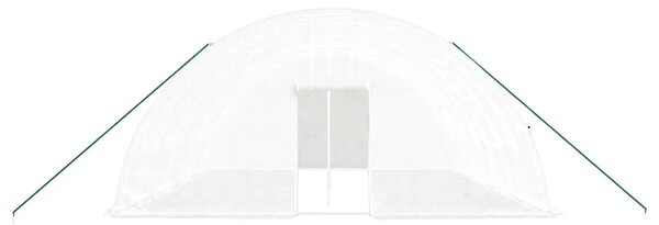 Staklenik s čeličnim okvirom bijeli 48 m² 8 x 6 x 2 85 m - Bijela 8 x 6 x 2.85 m 1 Bijela