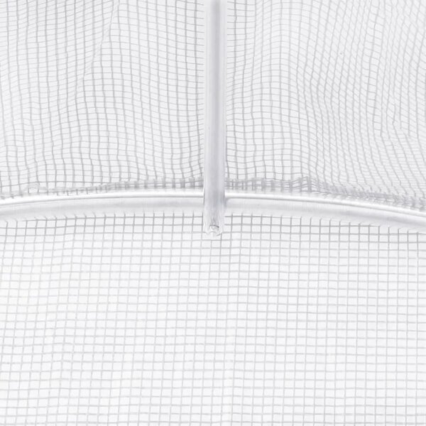 Staklenik s čeličnim okvirom bijeli 24 m² 6 x 4 x 2 m - Bijela 6 x 4 x 2 m 1 Bijela
