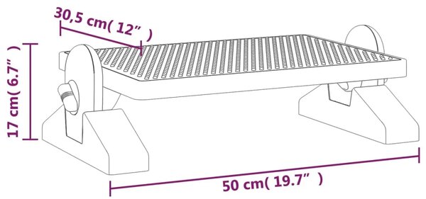 Oslonac za noge crni 50 x 30 5 x 17 cm