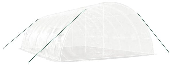 Staklenik s čeličnim okvirom bijeli 48 m² 8 x 6 x 2 85 m - Bijela 8 x 6 x 2.85 m 1 Bijela